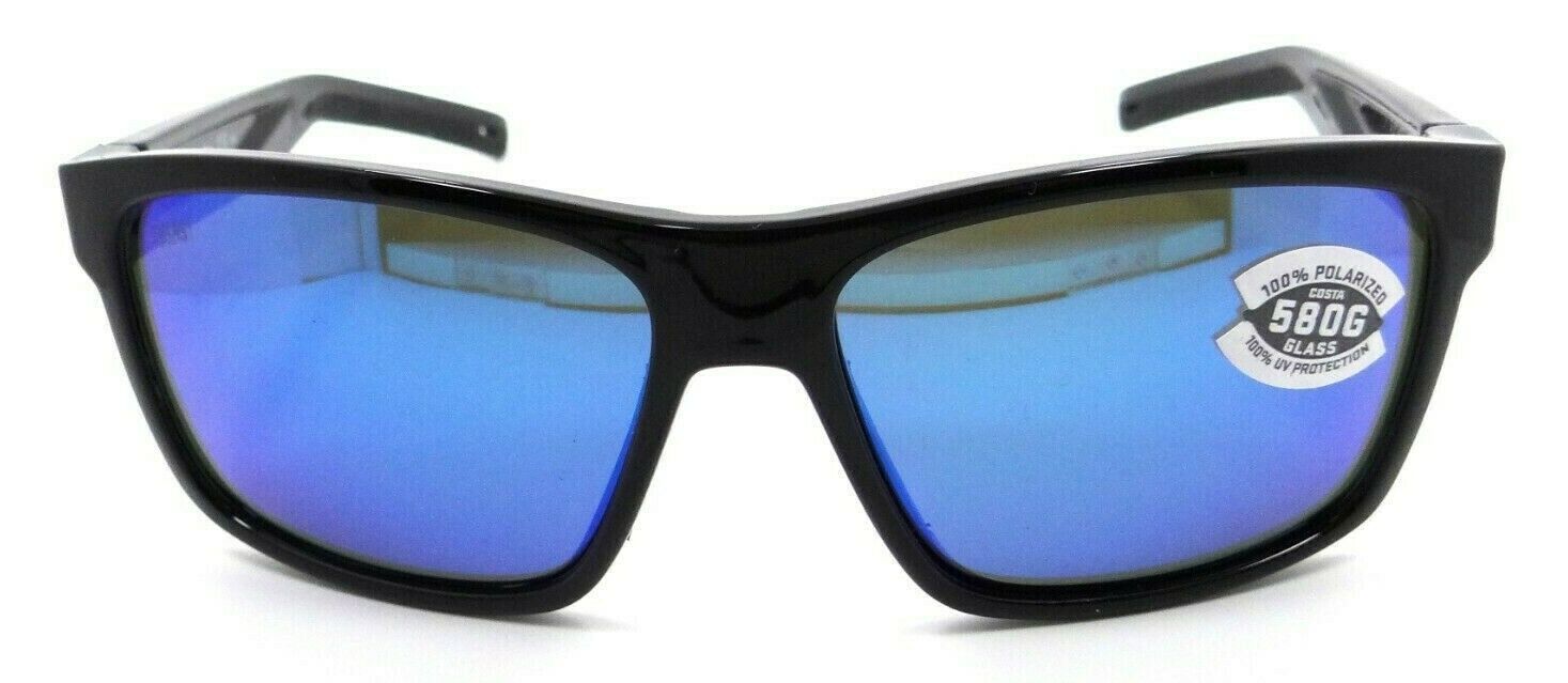 Costa Del Mar Gafas De Sol Slack Tide Brillante Negro / Azul Espejo 580G Vidrio