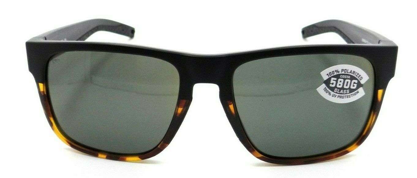 Costa Del Mar Sunglasses Spearo Matte Black + Shiny Tortoise / Gray 580G Glass