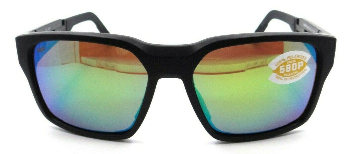 Costa Del Mar Sunglasses Tailwalker 56-17-120 Matte Black / Green Mirror 580P-0097963844727-classypw.com-2