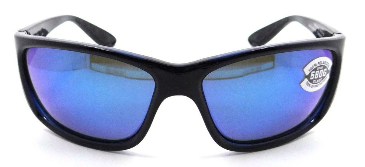 Costa Del Mar Sunglasses Tasman Sea 63-15-129 Shiny Black / Blue Mirror 580G-97963556477-classypw.com-2