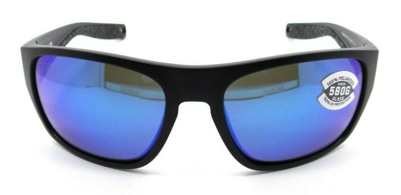 Costa Del Mar Sunglasses Tico 60-17-119 Matte Black / Blue Mirror 580G Glass-0097963818575-classypw.com-2