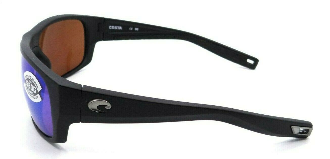Costa Del Mar Sunglasses Tico 60-17-119 Matte Black / Green Mirror 580G Glass-097963818605-classypw.com-3