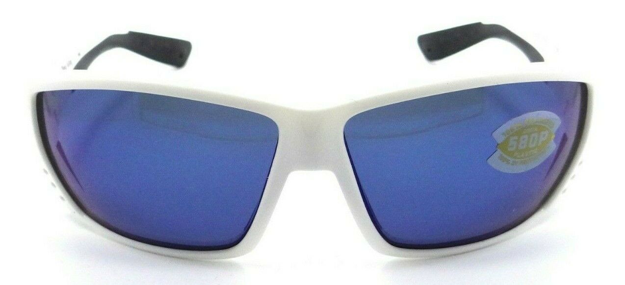 Costa Del Mar Sunglasses Tuna Alley 62-11-115 White / Blue Mirror 580P-097963517041-classypw.com-1