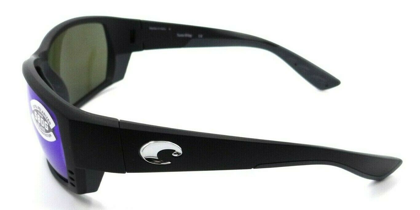 Costa Del Mar Sunglasses Tuna Alley 62-11-125 Matte Black/Blue Mirror 580G Glass-0097963497756-classypw.com-3