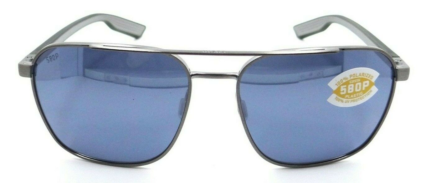 Costa Del Mar Sunglasses Wader 58-16-140 Brush Gunmetal /Gray Silver Mirror 580P-0097963845014-classypw.com-2