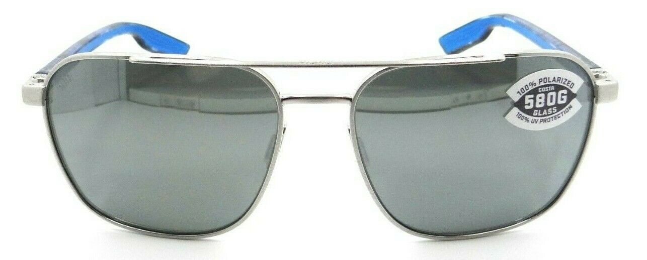 Costa Del Mar Sunglasses Wader 58-16-140 Brushed Silver /Gray Silver Mirror 580G-097963844932-classypw.com-2
