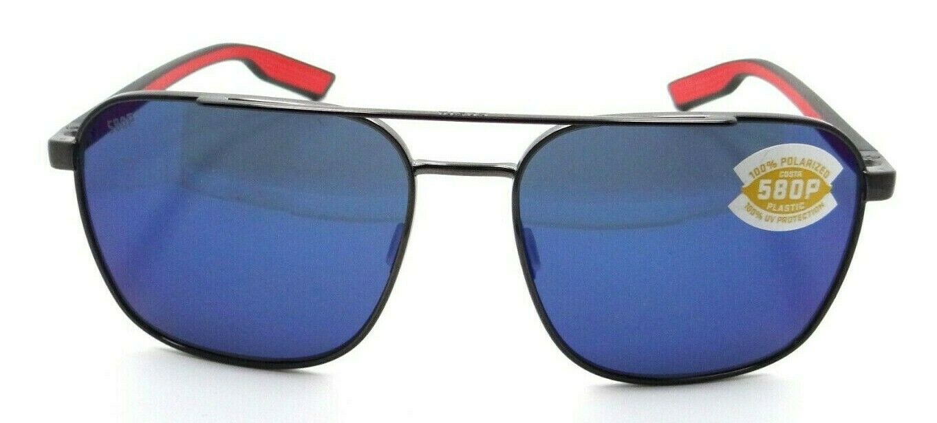 Costa Del Mar Sunglasses Wader 58-16-140 Shiny Gunmetal / Blue Mirror 580P-0097963845076-classypw.com-2