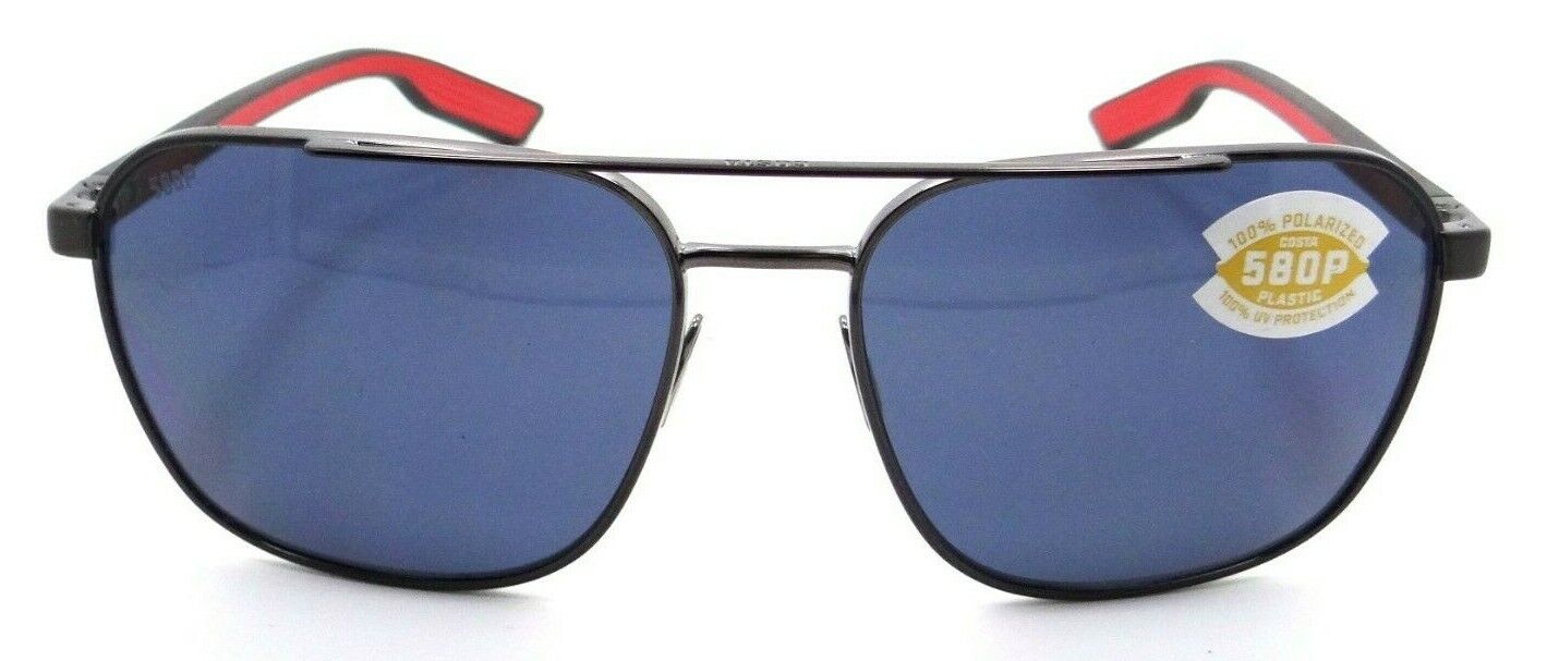 Costa Del Mar Sunglasses Wader 58-16-140 Shiny Gunmetal / Gray 580P-0097963845069-classypw.com-2
