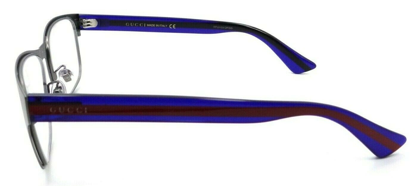 Gucci Eyeglasses Frames GG0007O 003 55-16-145 Ruthenium Blue Made in Italy-889652047447-classypw.com-3