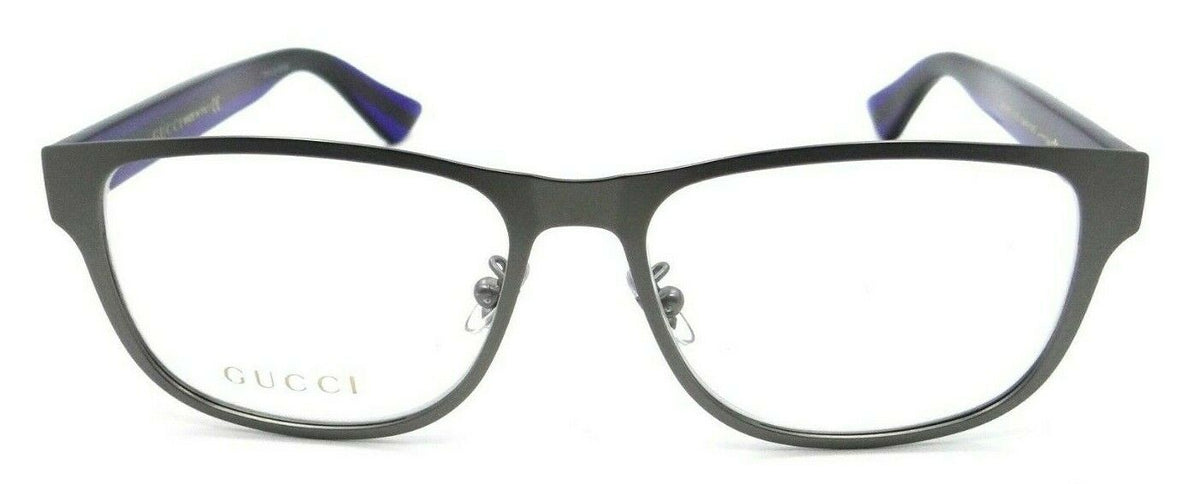 Gucci Eyeglasses Frames GG0007O 003 55-16-145 Ruthenium Blue Made in Italy-889652047447-classypw.com-2