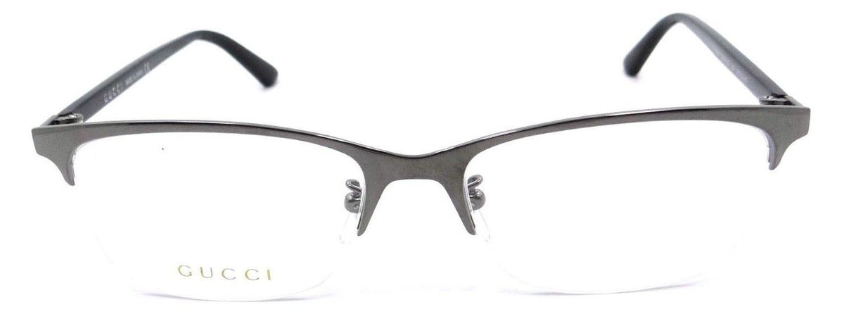 Gucci Eyeglasses Frames GG0132OJ 002 56-18-145 Ruthenium / Black Made in Japan-889652078830-classypw.com-2