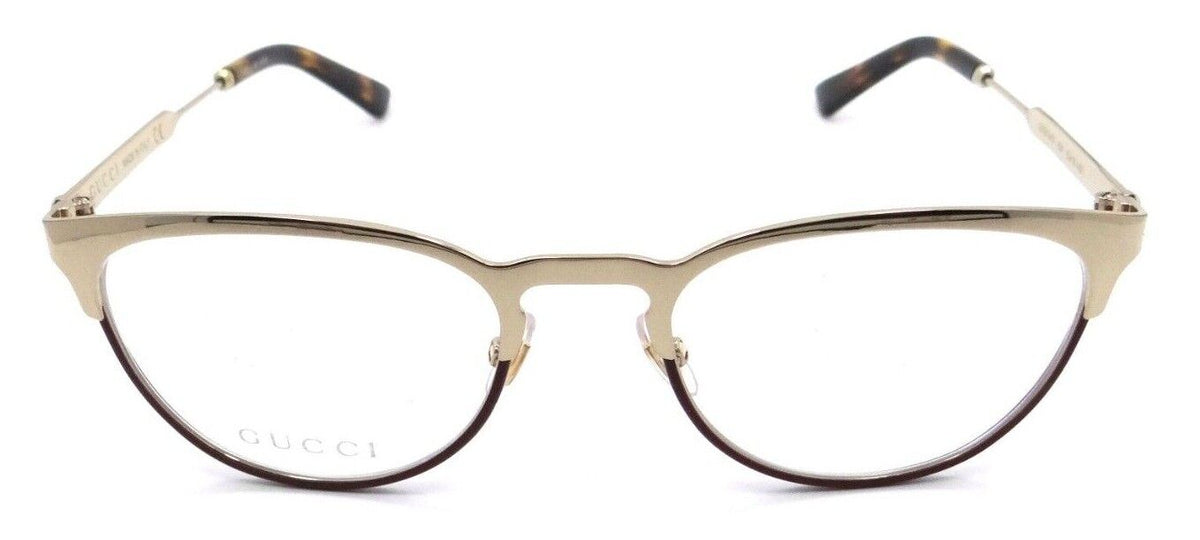 Gucci Eyeglasses Frames GG0134 004 52-19-140 Gold Made in Italy-889652076959-classypw.com-2
