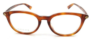 Gucci Eyeglasses Frames GG0155OA 006 49-18-145 Havana Made in Italy