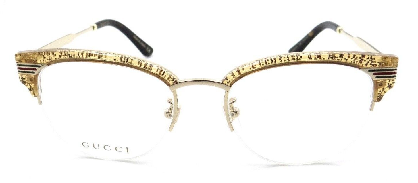 Gucci Eyeglasses Frames GG0201O 004 50-18-140 Gold Glitter Made in Japan-889652093536-classypw.com-2