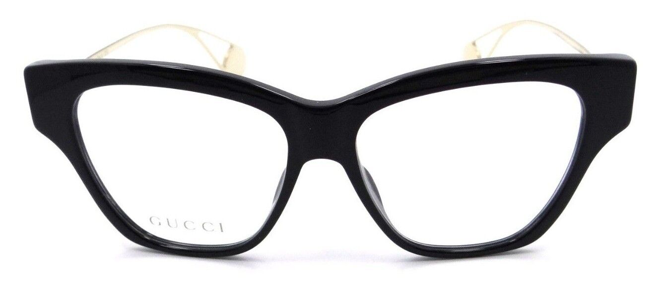 Gucci Eyeglasses Frames GG0438O 001 52-14-140 Black / Gold Made in Italy-889652200606-classypw.com-2
