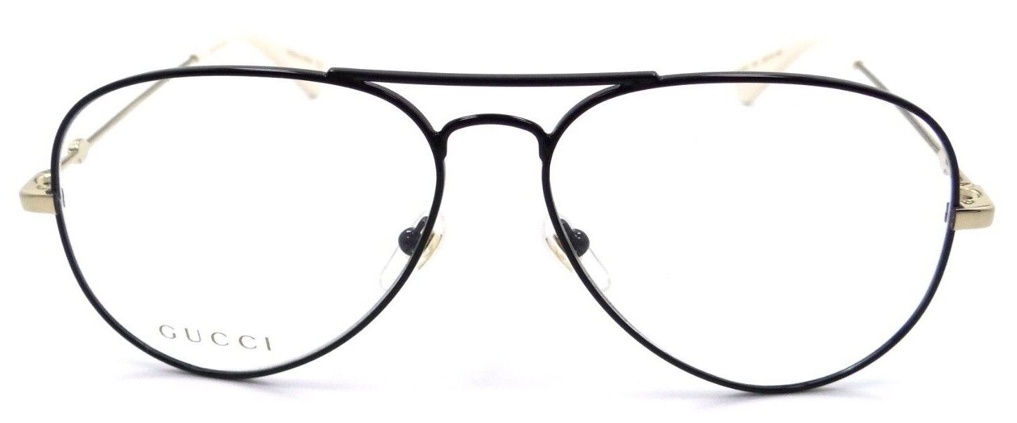 Gucci Eyeglasses Frames GG0515O 001 58-14-145 Black / Gold Made in Japan-889652235622-classypw.com-2