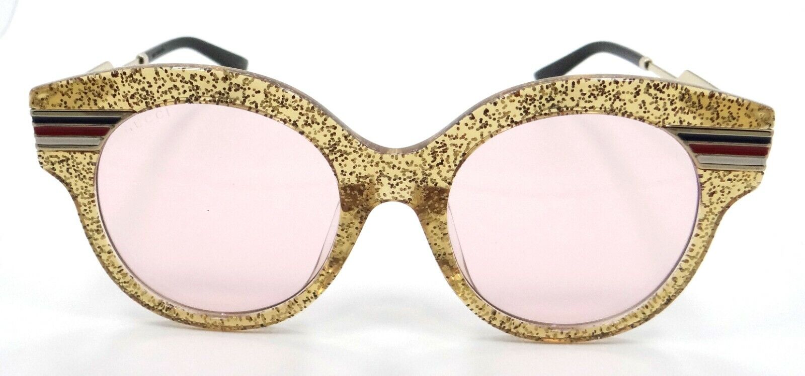 Gucci Sunglasses GG 0282SA 004 52-21-150 Glitter Gold / Pink Asian Fit Italy-889652126579-classypw.com-2