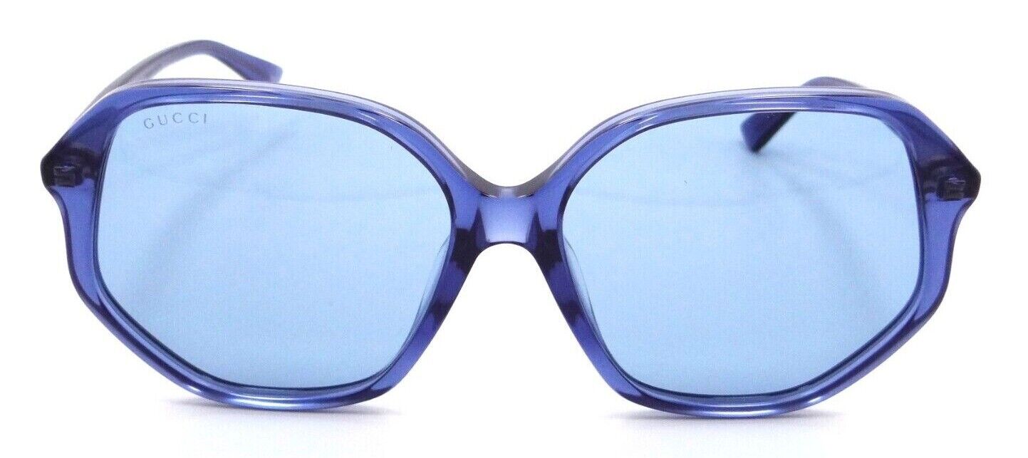 Gucci Sunglasses GG0258SA 003 59-16-145 Transparent Blue / Blue Made in Italy-889652124872-classypw.com-1