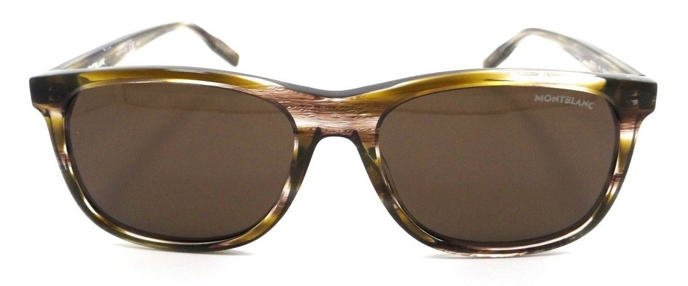 Montblanc Sunglasses MB0013S 002 56-18-150 Havana / Brown Made in Italy-889652209562-classypw.com-2