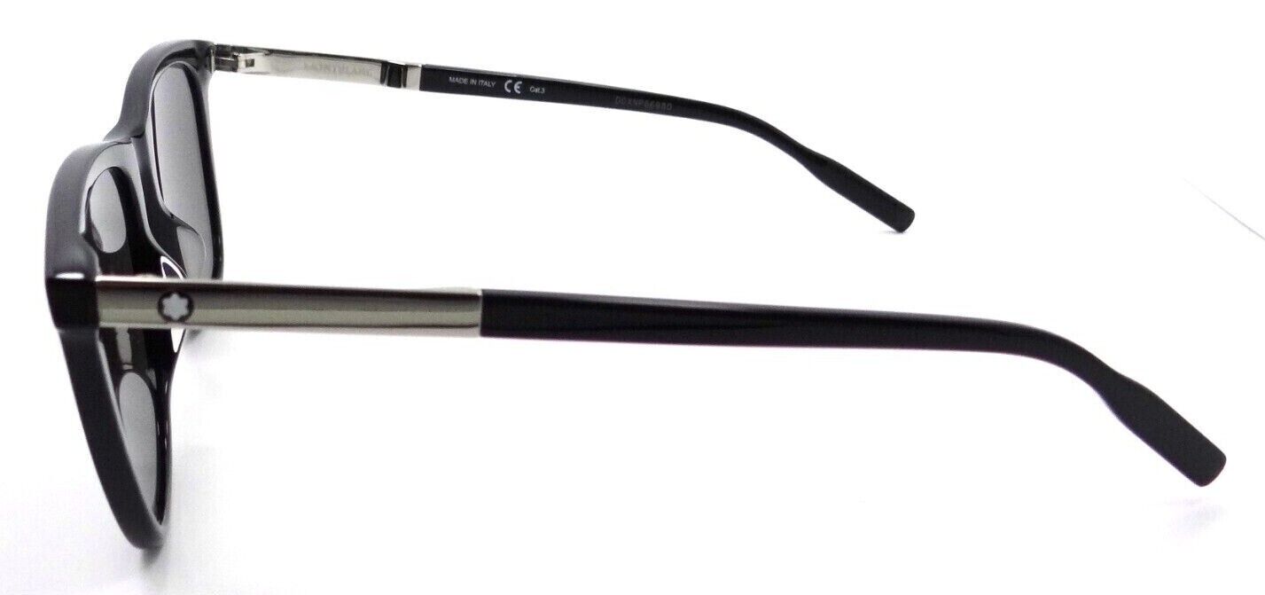 Montblanc Sunglasses MB0017S 006 55-19-150 Black - Silver / Grey Made in Italy-889652229096-classypw.com-3