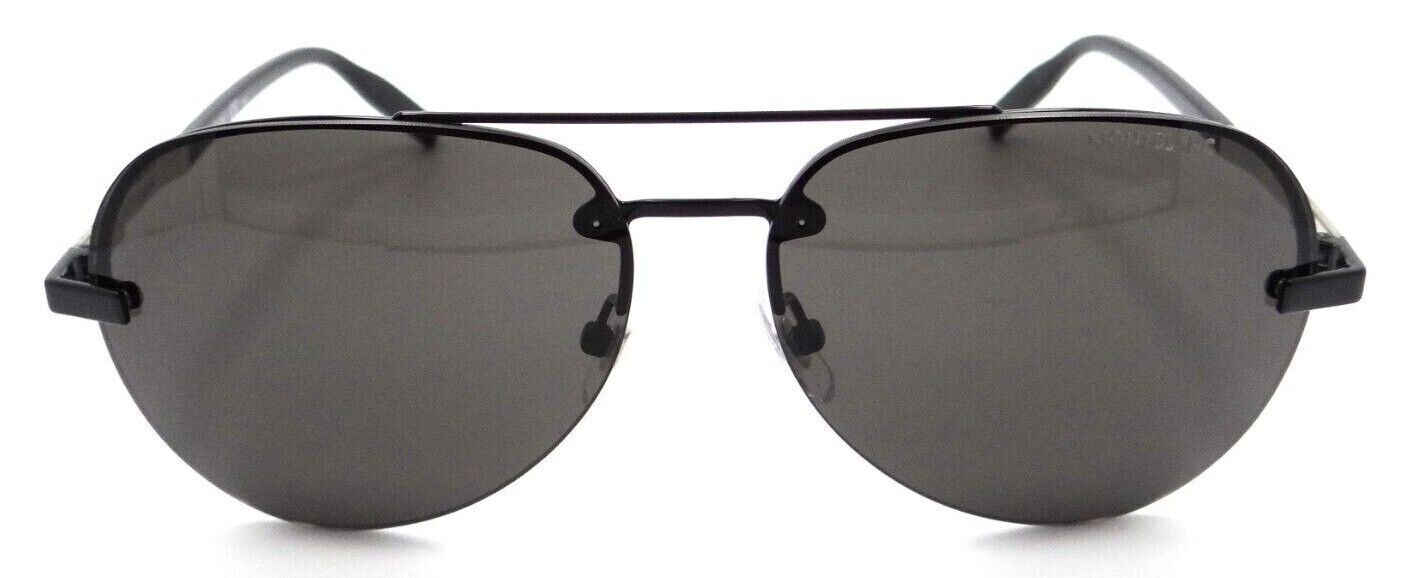 Montblanc Sunglasses MB0018S 001 60-14-145 Black - Silver / Grey Made in Italy-889652211190-classypw.com-2