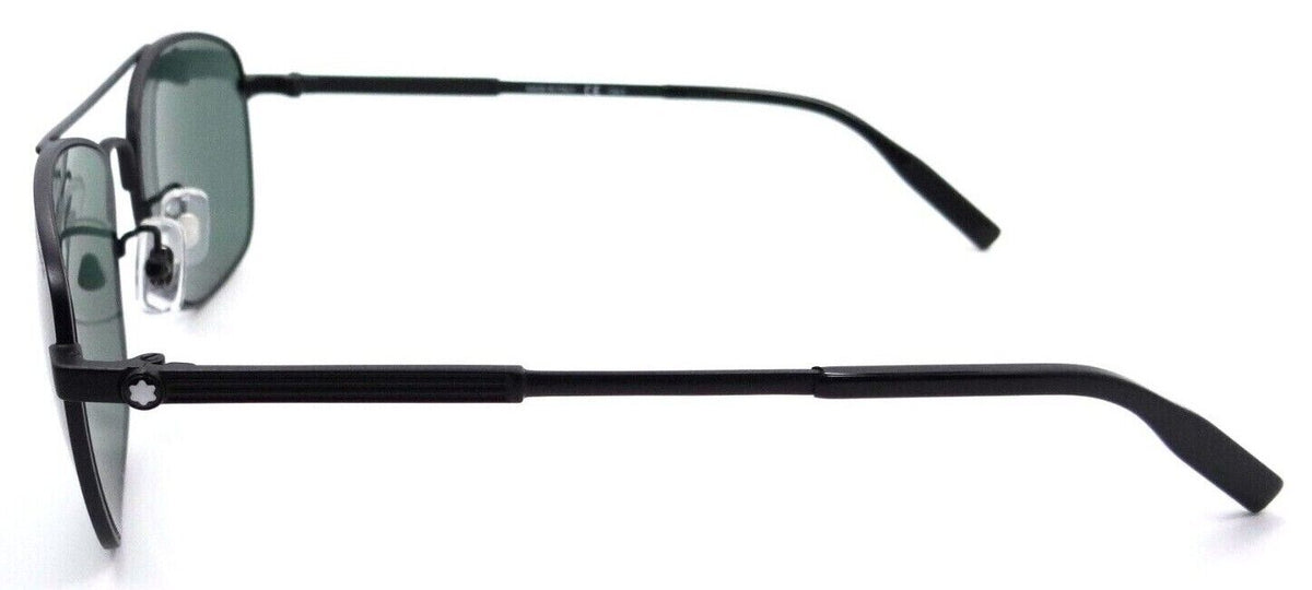 Montblanc Sunglasses MB0026S 007 61-16-150 Black / Green Made in Italy-889652229232-classypw.com-3