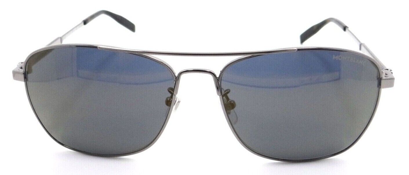 Montblanc Sunglasses MB0026S 009 61-16-150 Ruthenium / Gold Mirror Made in Italy-889652229256-classypw.com-1
