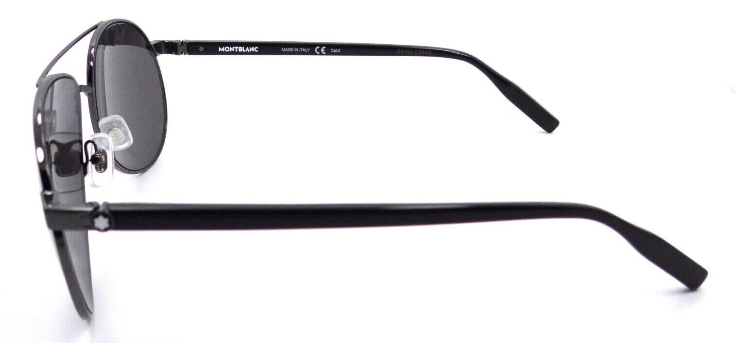 Montblanc Sunglasses MB0054S 001 60-15-145 Ruthenium-Black / Grey Made in Italy-889652250090-classypw.com-3