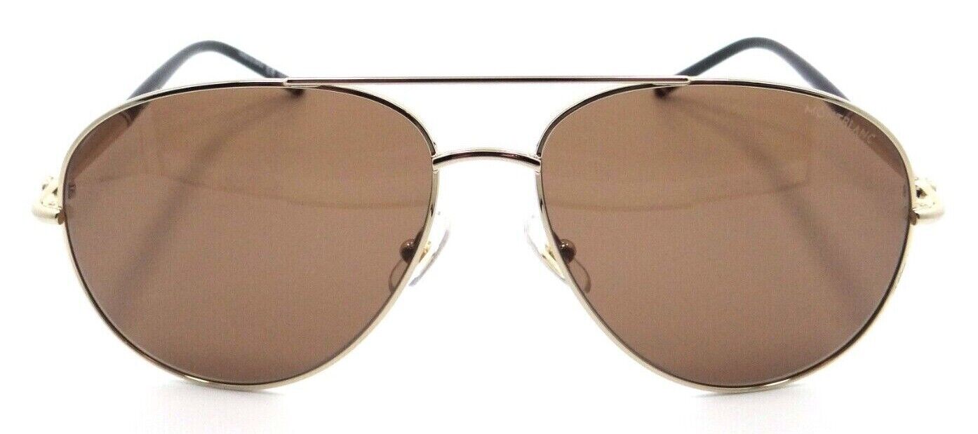 Montblanc Sunglasses MB0068S 001 61-15-145 Gold / Brown Made in Japan-889652250113-classypw.com-2