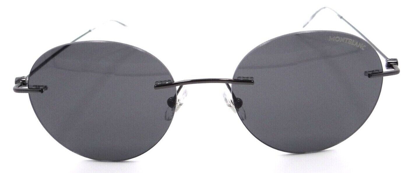 Montblanc Sunglasses MB0073S 001 54-19-145 Ruthenium / Grey Made in Italy-889652279312-classypw.com-1