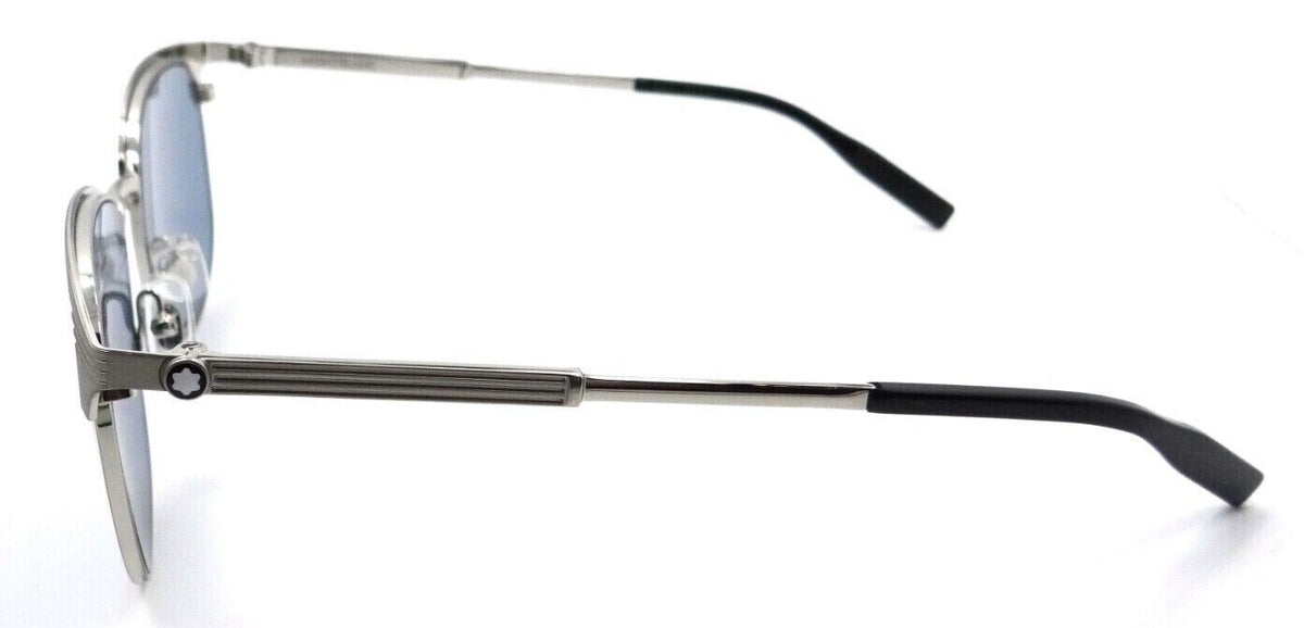 Montblanc Sunglasses MB0092S 009 54-19-145 Silver / Blue Made in Italy-889652283715-classypw.com-3