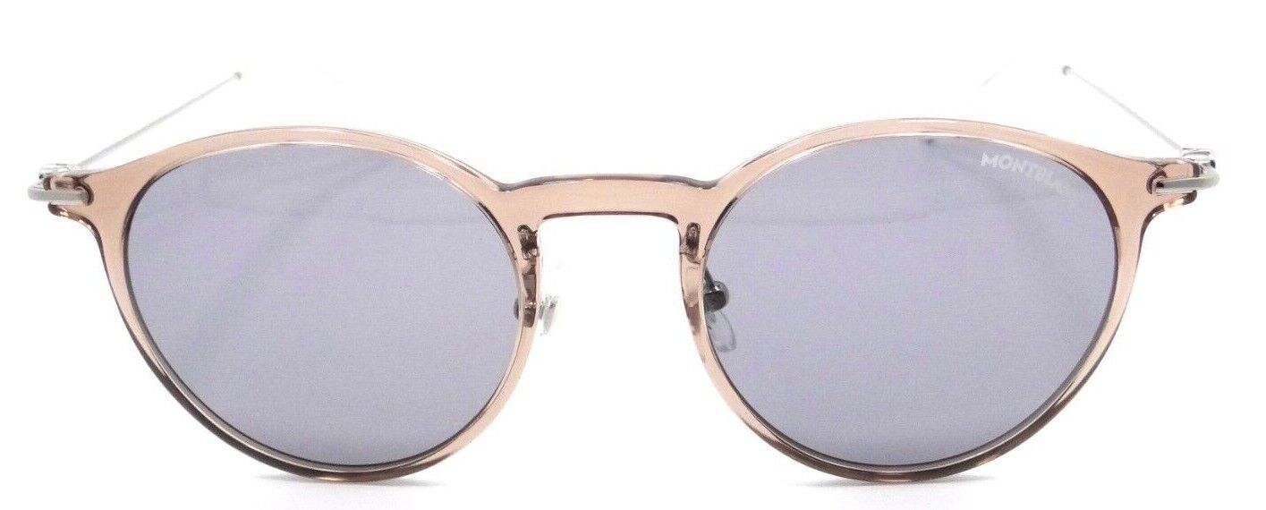Montblanc Sunglasses MB0097S 003 50-21-145 Brown - Silver / Grey Made in Italy-889652280417-classypw.com-2