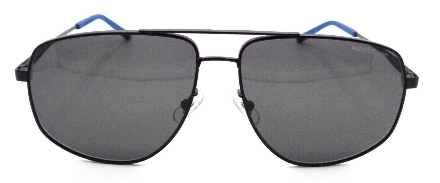Montblanc Sunglasses MB0102S 001 60-14-145 Black / Grey Made in Japan-889652280288-classypw.com-1