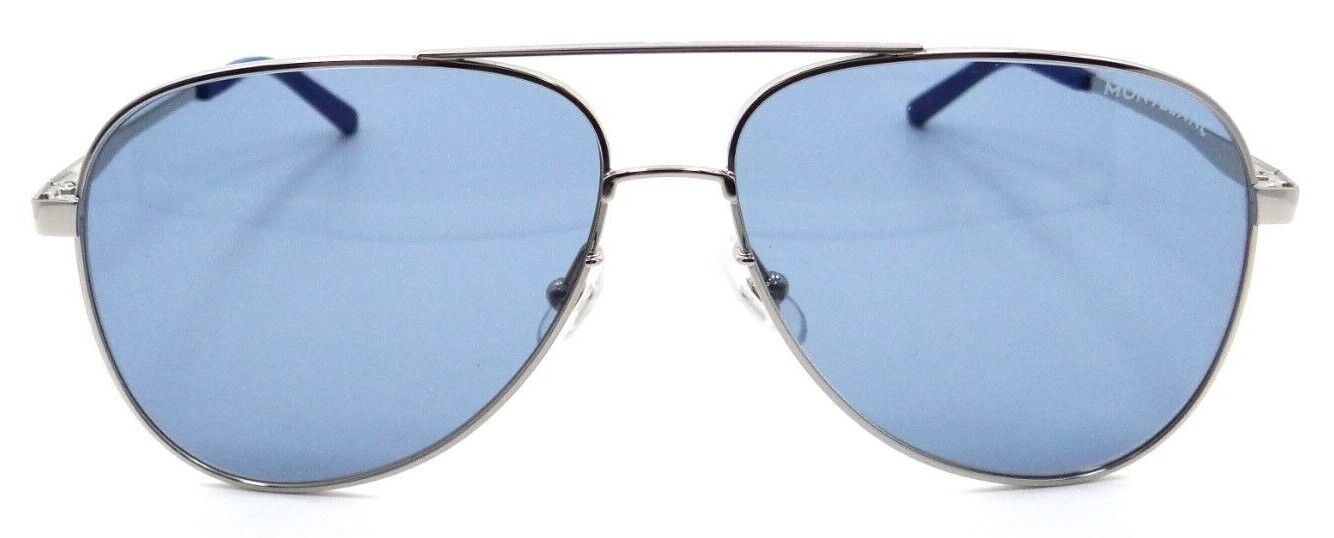 Montblanc Sunglasses MB0103S 003 59-13-145 Silver / Blue Made in Japan-889652280547-classypw.com-2