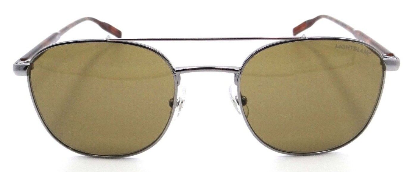 Montblanc Sunglasses MB0114S 004 54-22-150 Ruthenium-Havana/ Brown Made in Italy-889652305370-classypw.com-2
