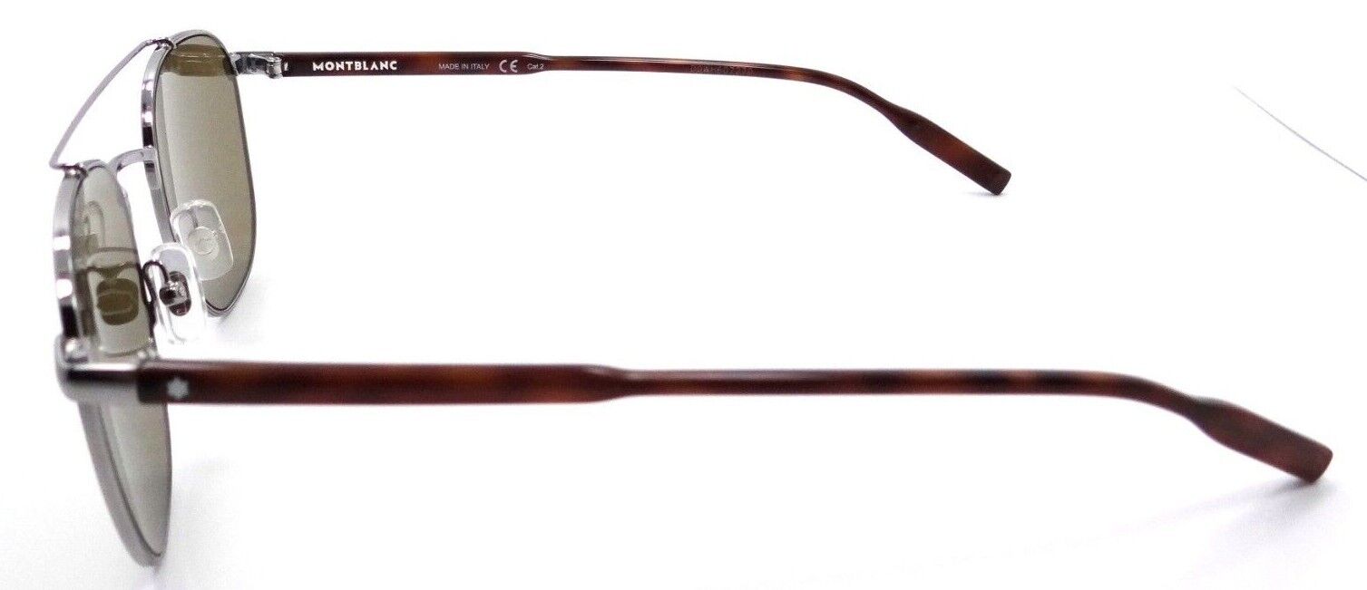 Montblanc Sunglasses MB0114S 004 54-22-150 Ruthenium-Havana/ Brown Made in Italy-889652305370-classypw.com-3