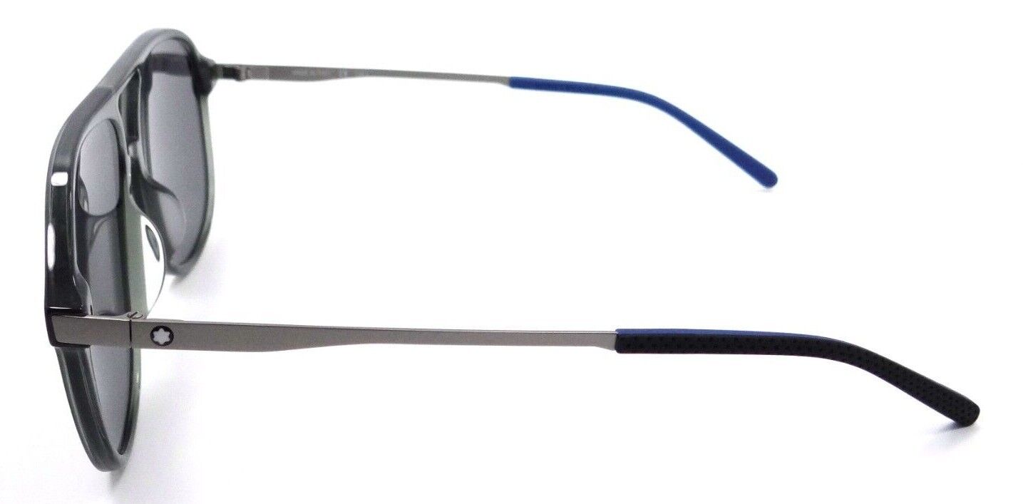 Montblanc Sunglasses MB0118S 003 59-15-145 Grey - Ruthenium / Grey Made in Italy-889652305387-classypw.com-3