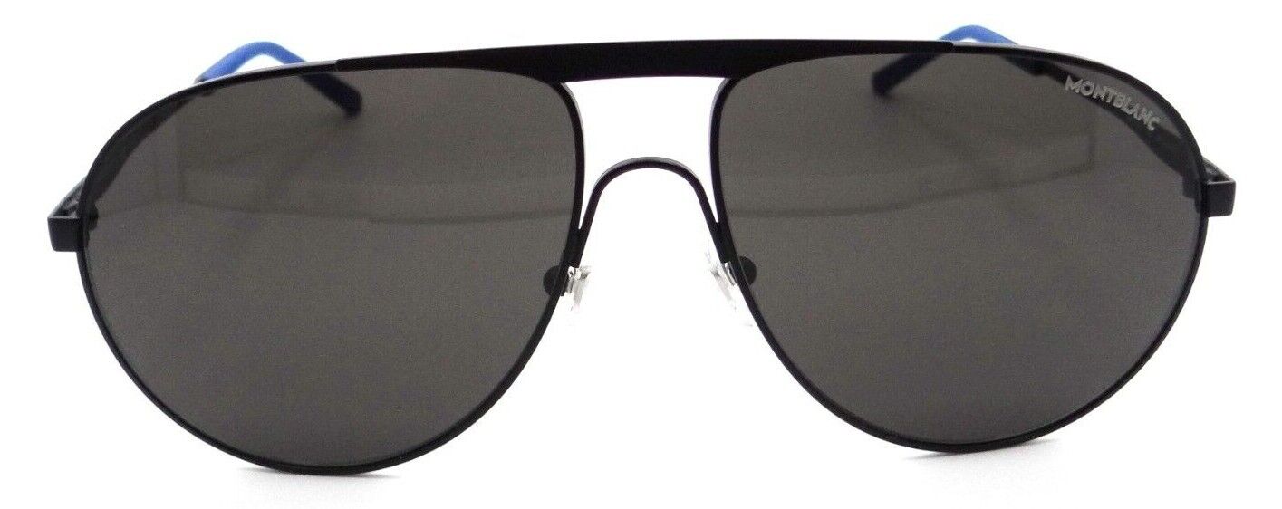 Montblanc Sunglasses MB0119S 001 61-15-145 Black / Grey Made in Italy-889652305400-classypw.com-1