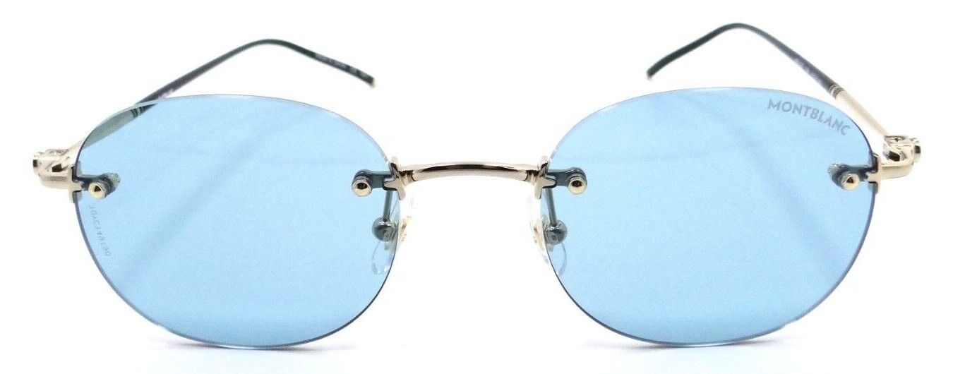 Montblanc Sunglasses MB0126S 004 51-21-145 Gold / Light Blue Made in Japan-889652305752-classypw.com-1