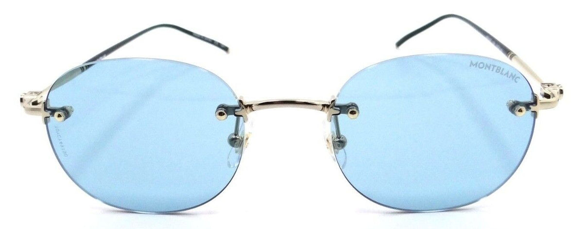 Montblanc Sunglasses MB0126S 004 51-21-145 Gold / Light Blue Made in Japan-889652305752-classypw.com-2