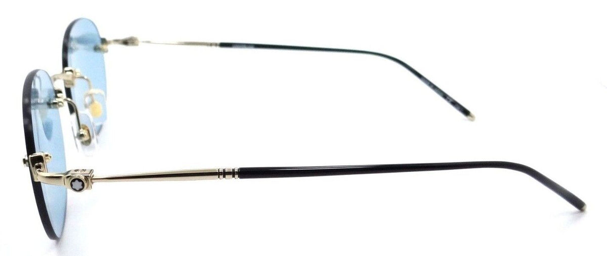 Montblanc Sunglasses MB0126S 004 51-21-145 Gold / Light Blue Made in Japan-889652305752-classypw.com-3