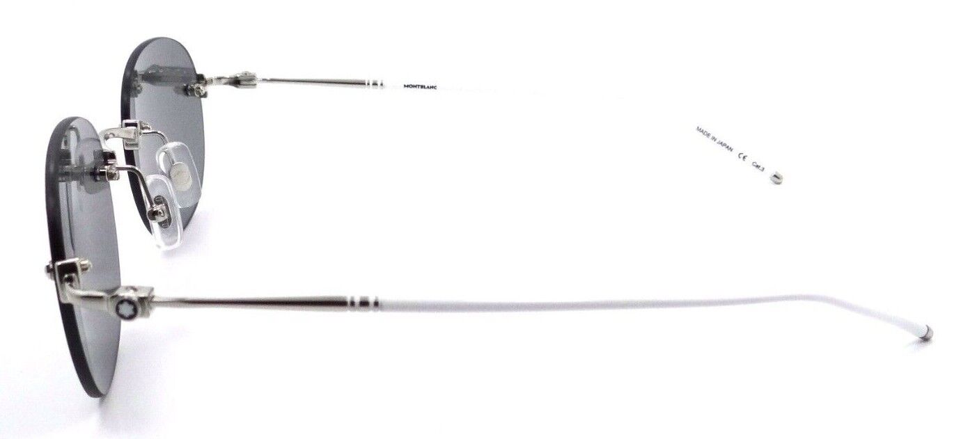 Montblanc Sunglasses MB0126S 010 54-21-145 Silver / Grey Made in Japan-889652309668-classypw.com-3