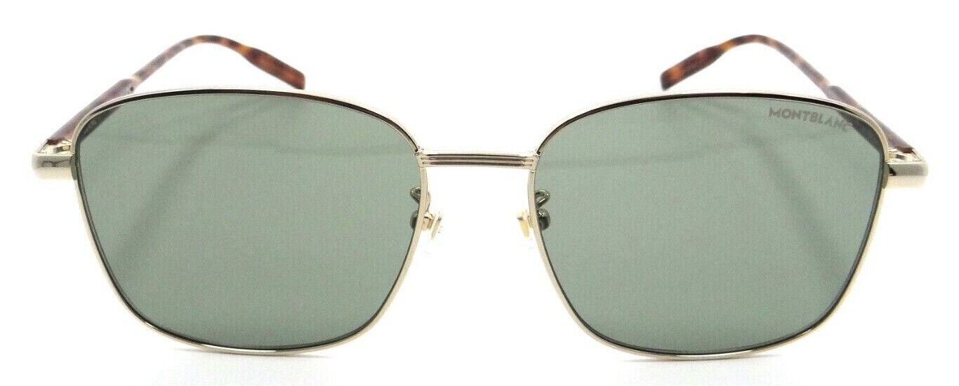 Montblanc Sunglasses MB0137SK 003 58-17-150 Gold - Havana / Green Made in Italy-889652306667-classypw.com-1