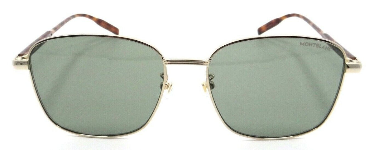 Montblanc Sunglasses MB0137SK 003 58-17-150 Gold - Havana / Green Made in Italy-889652306667-classypw.com-2