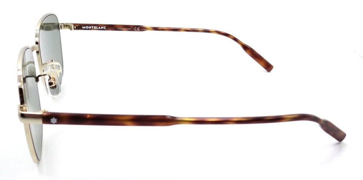 Montblanc Sunglasses MB0137SK 003 58-17-150 Gold - Havana / Green Made in Italy-889652306667-classypw.com-3