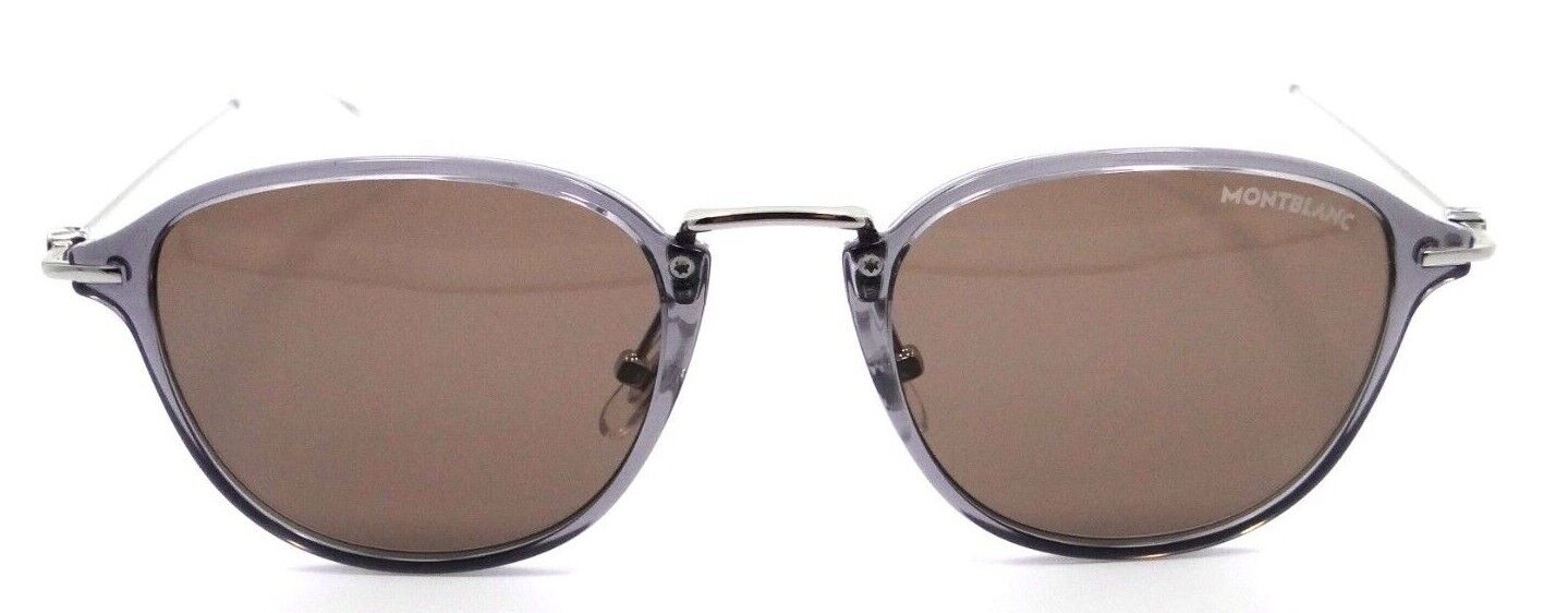 Montblanc Sunglasses MB0155S 004 51-21-145 Grey - Silver / Brown Made in Italy-889652322551-classypw.com-2