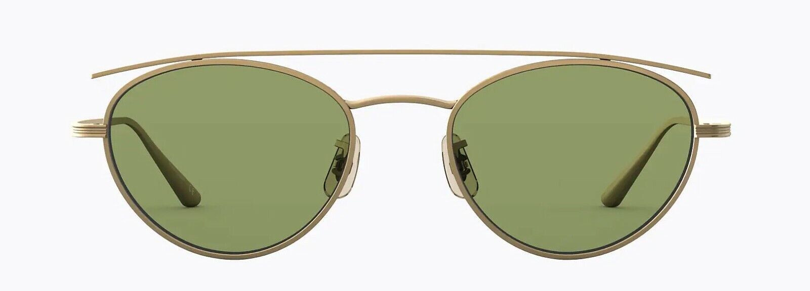 Oliver Peoples Sunglasses 1258ST 528452 The Row Hightree Antique Gold / Green C-827934432642-classypw.com-1