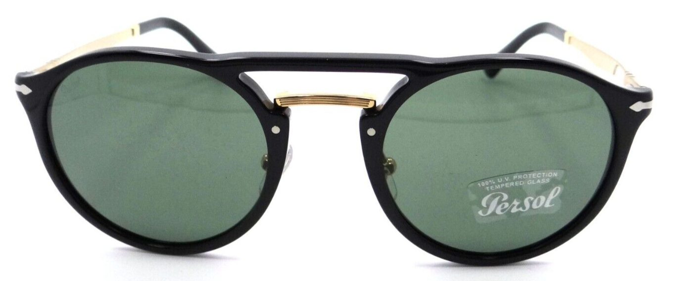 Persol Sunglasses PO 3264S 95/31 50-22-140 Black - Gold / Green Made in Italy-8056597394727-classypw.com-2