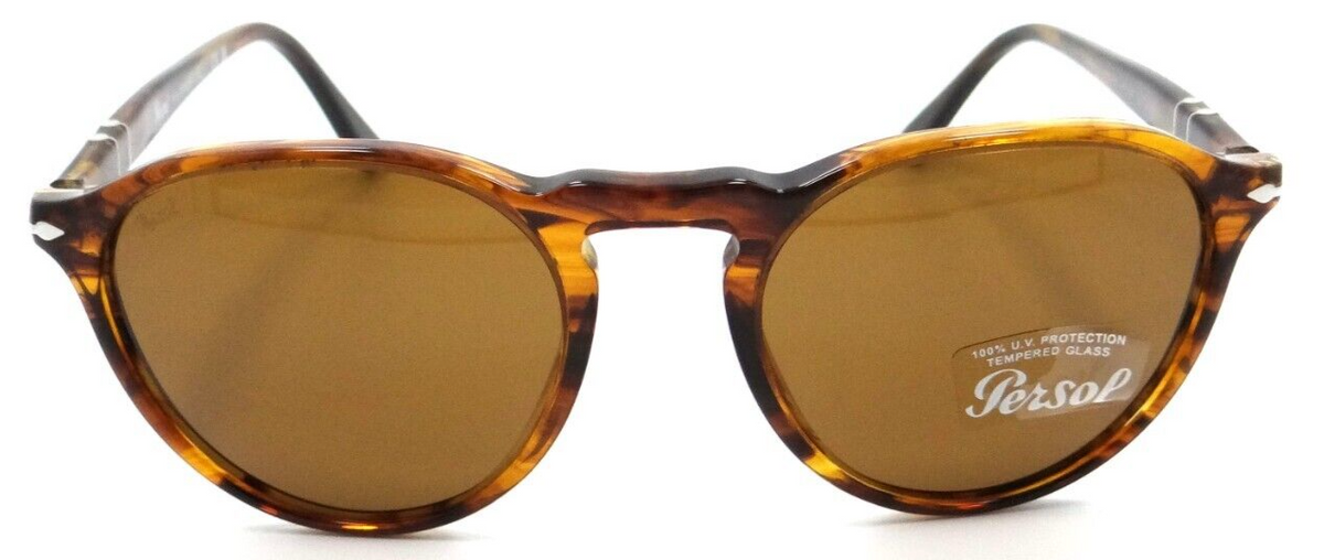 Persol Sunglasses PO 3286S 1157/33 49-19-140 Striped Red / Brown Made in Italy-8056597598309-classypw.com-2