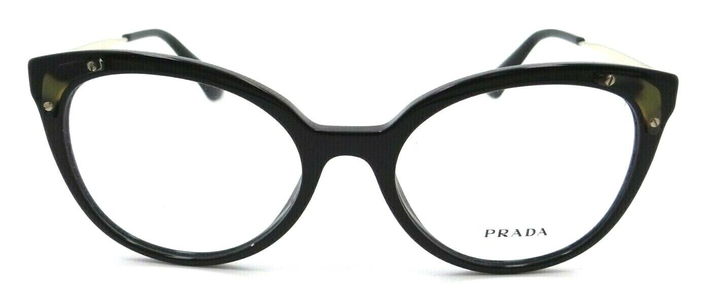 Prada Eyeglasses Frames PR 12UV 1AB-1O1 53-18-140 Shiny Black Made in Italy-8053672832242-classypw.com-2